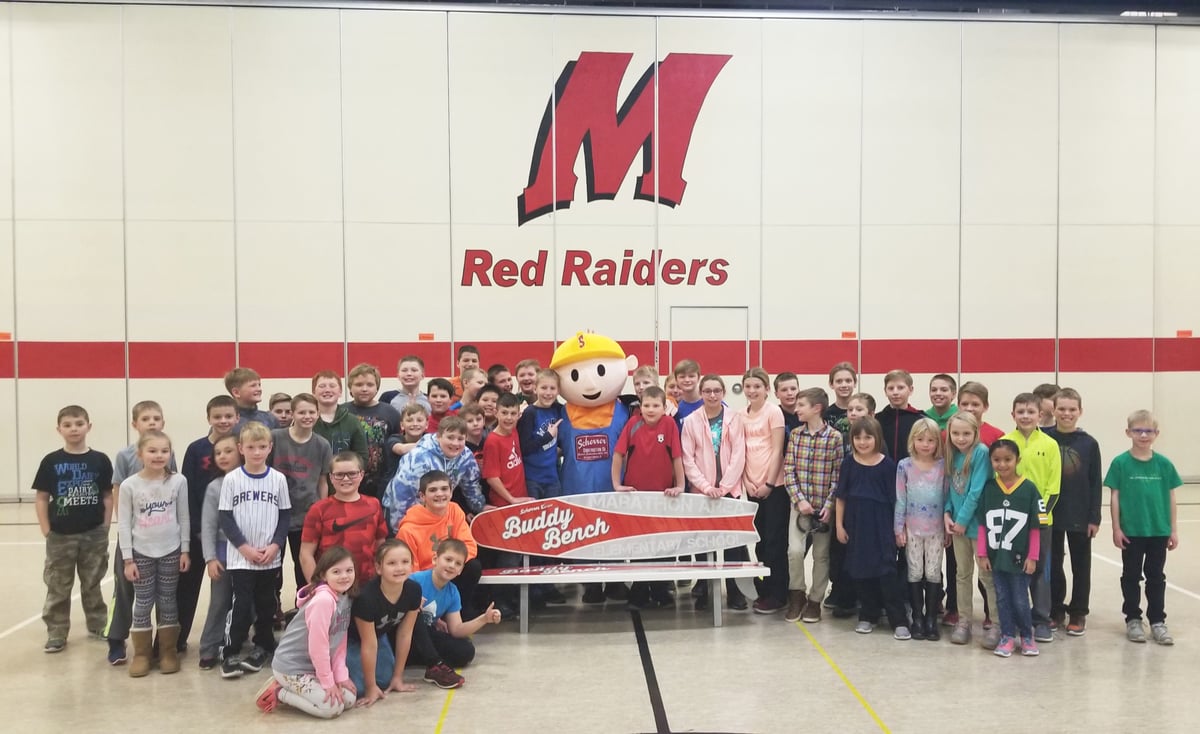 Marathon Elementary Buddy Bench Donation 121218-2