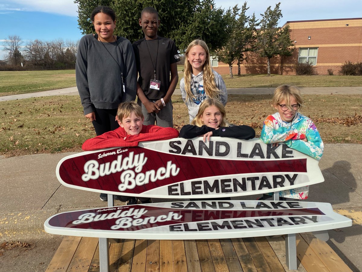 Sand Lake Elementary Buddy Bench Donation